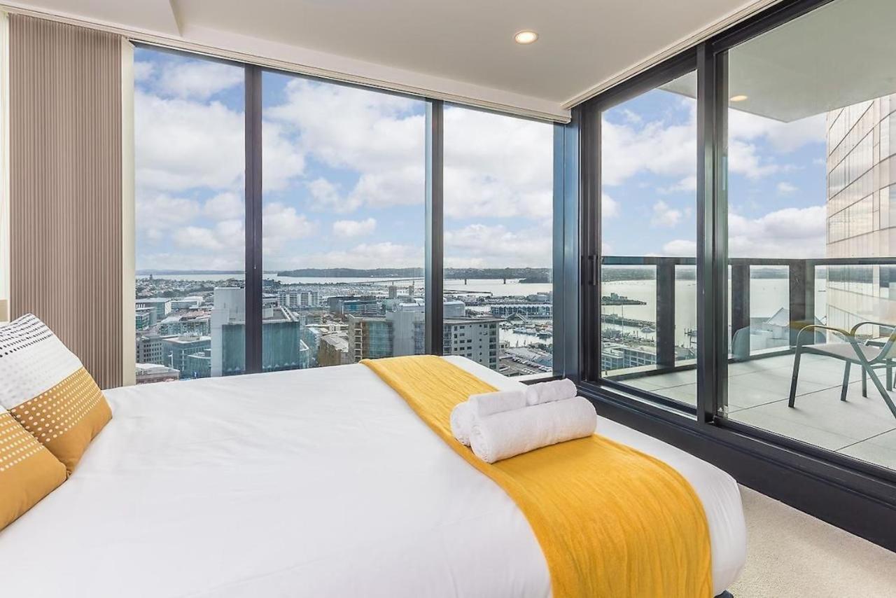 Magnificent Harbour View Skytower View Apartment In Cbd 奥克兰 外观 照片