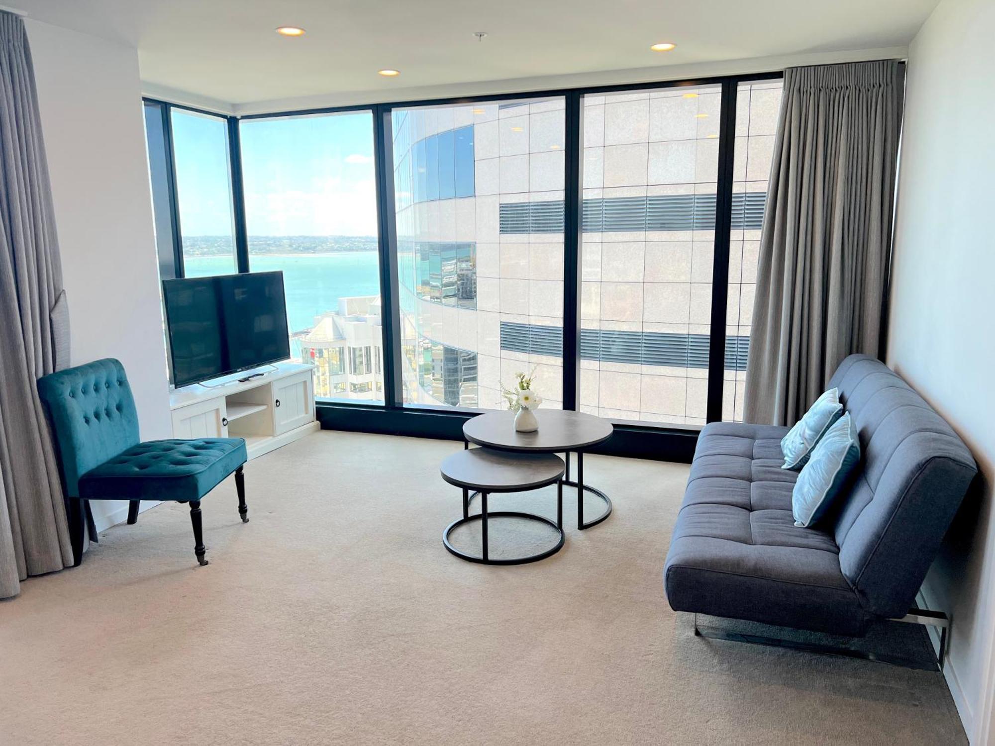 Magnificent Harbour View Skytower View Apartment In Cbd 奥克兰 外观 照片